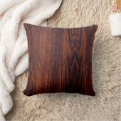 ダークマホガニーの木目 |茶色の木目 クッション (ブランケット)