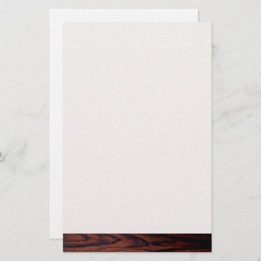 ダークマホガニーの木目 |茶色の木目 便箋 (正面/裏面)