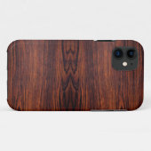 ダークマホガニーの木目 |茶色の木目 Case-Mate iPhoneケース (裏面(横))