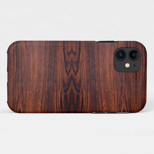 ダークマホガニーの木目 |茶色の木目 Case-Mate iPhoneケース (裏面(横))