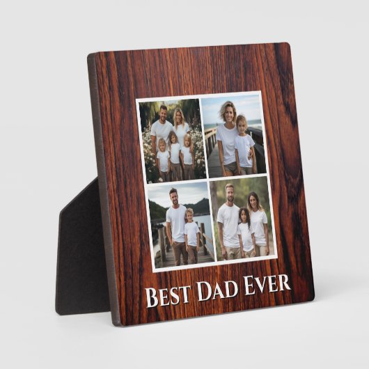 ダークマホガニー暗木粒子パパ写真テンプレート フォトプラーク (正面)