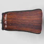 ダークマホガニー木目最高のパパ ゴルフヘッドカバー (正面)