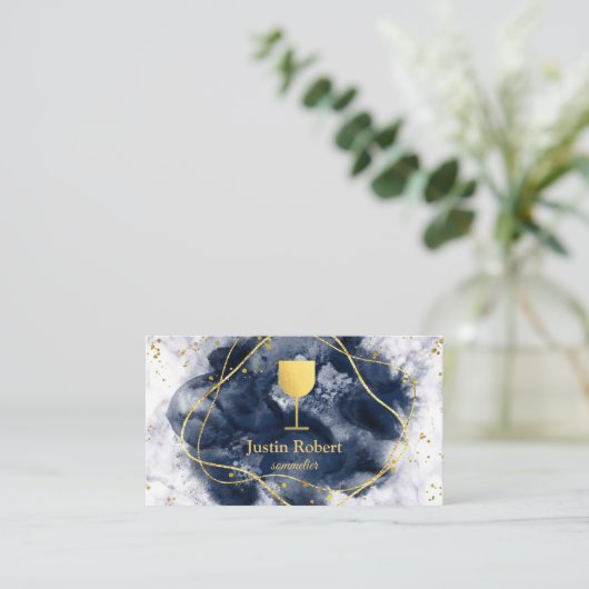 ダークマモダンーブルワインバーテンソムリエブシネ 名刺 (スタンド正面)