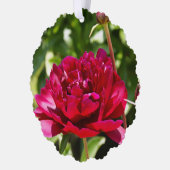 ダークマルーンのベルベット牡丹 オーナメントカード (左)