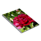 ダークマルーンのベルベット牡丹 ノートブック (右側)