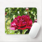 ダークマルーンのベルベット牡丹 マウスパッド (マウス)