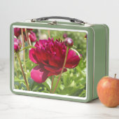 ダークマルーンのベルベット牡丹 メタルランチボックス (インサイチュ)