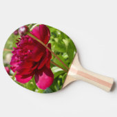 ダークマルーンのベルベット牡丹 卓球ラケット (横)