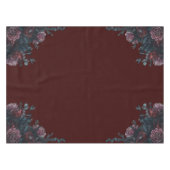 ダークマルーンマウブゴシックエレガントな結婚式 テーブルクロス (正面(横))