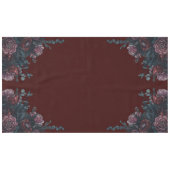 ダークマルーン秋結婚フローラ テーブルクロス (正面(横))