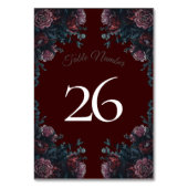 ダークマルーン秋結婚フローラ テーブルナンバー (正面)