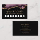 ダークマーブと金ゴールドゲートロイヤリティカード 名刺 (正面/裏面)