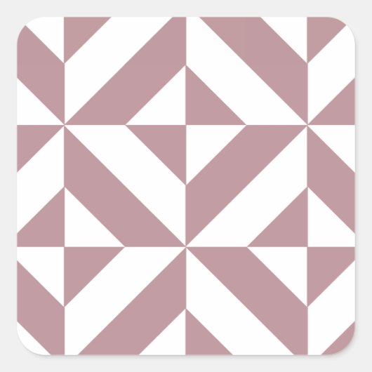 ダークマーブジオメトリックデコキューブパターン スクエアシール (正面)