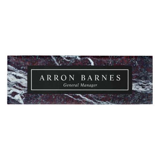 ダークマーブル従業員スタッフ（男性） 名札 (正面)