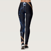 ダークマーブル抽象芸術 レギンス (裏面)