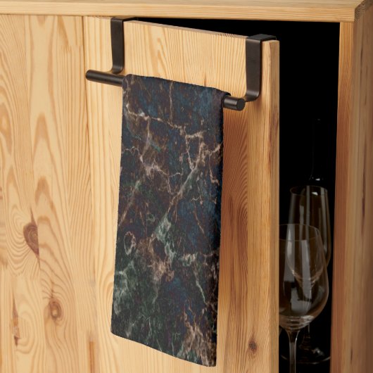 ダークマーブル キッチンタオル (三つ折り)