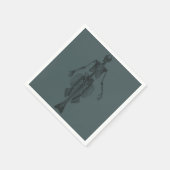 ダークマーメイドスケルトンハロウィーン スタンダードカクテルナプキン (角)