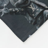 ダークミッキーマウスパターンゴシックデザイン フリースブランケット (角)