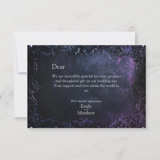 ダークミッドナイトゴシックエレガンス サンキューカード (正面)