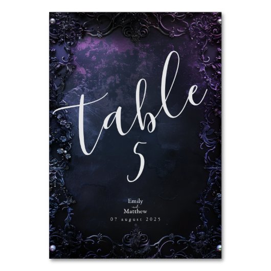 ダークミッドナイトゴシックエレガンス テーブルナンバー (正面)