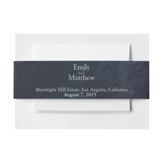 ダークミッドナイトゴシックエレガンス 招待状ベリーバンド (正面例)