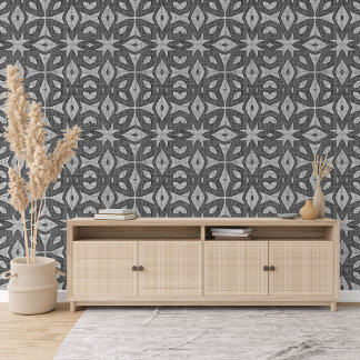 ダークミディアムライトグレーブラック抽象芸術フローラアート 壁紙