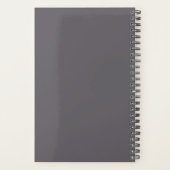 ダークミニマルグ男らし・グレー/グレー・モノグラム名 プランナー手帳 (裏面)