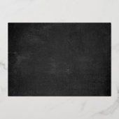 ダークムーディはっきりしたフローラブラック&パープル結婚ズ 箔招待状 (裏面)