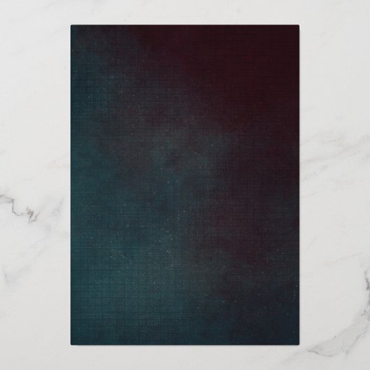 ダークムーディはっきりしたーフローラマ結婚ルサラのフォイルインビタ 箔招待状 (裏面)