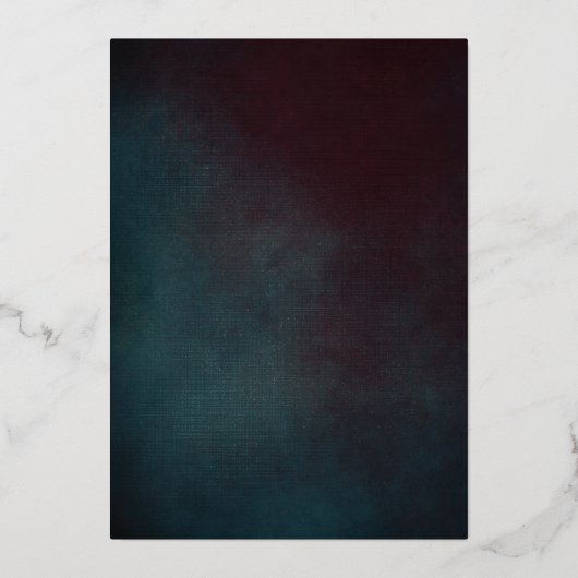 ダークムーディはっきりしたーフローラマ結婚ルサラ 箔招待状 (裏面)