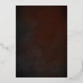 ダークムーディはっきりしたーフローラマ結婚ルサラ 箔招待状 (裏面)