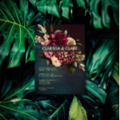 ダークムーディはっきりしたーフローラマ結婚ルサラ 箔招待状