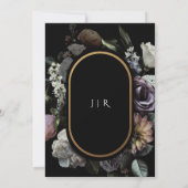 ダークムーディオランダマスターズ開花ダスティブラック結婚ズ 招待状 (裏面)