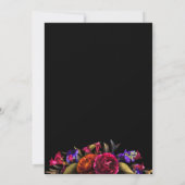 ダークムーディオータムフローラ結婚のリハーサルディナー 招待状 (裏面)