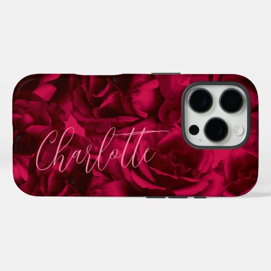 ダークムーディカスタムネームのローズ Case-Mate iPhoneケース (裏面 (横))