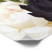 ダークムーディグラムボタニカルフローラウェルカム結婚ズ ポスター (角)