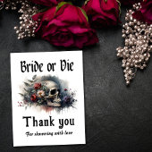 ダークムーディゴシックブライドまたはダイブライダルシャワー カード