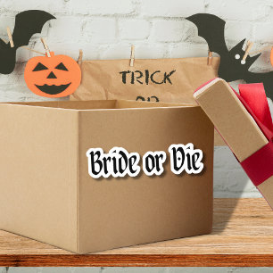 ダークムーディゴシックブライドまたはダイブライダルシャワー シール