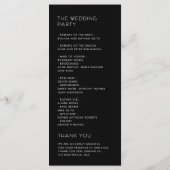 ダークムーディダリアの花の結婚式 プログラム (裏面)