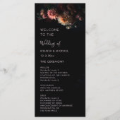 ダークムーディダリアの花の結婚式 プログラム (正面)