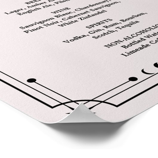 ダークムーディハロウィン結婚のバーサイン ポスター (角)