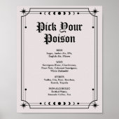 ダークムーディハロウィン結婚のバーサイン ポスター (正面)