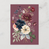 ダークムーディバーガンディーオーバルフローラフレーム詳細 エンクロージャーカード (裏面)