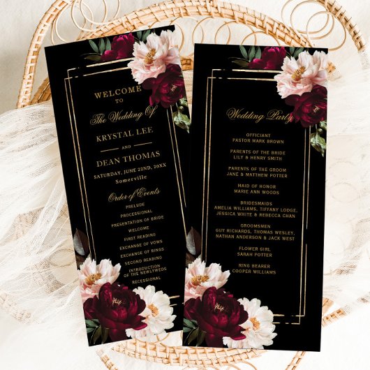 ダークムーディバーガンディ赤面ブラックフローラ プログラム