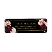 ダークムーディバーガンディ赤面ブラックフローラ ラベル (正面)