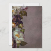 ダークムーディバーガンディ&クリームフローラブライダルブランチ 招待状 (裏面)