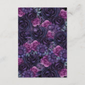 ダークムーディパープルゴシック結婚フローラ詳細 エンクロージャーカード (裏面)