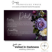 ダークムーディパープルラベンダーフローラモダン詳細 エンクロージャーカード