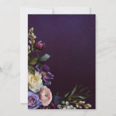 ダークムーディパープル&クリームフローラブライダルブランチ 招待状 (裏面)