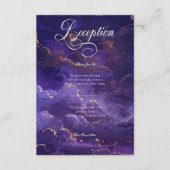 ダークムーディパープル&金ゴールドムーンライトクラウド披露宴 エンクロージャーカード (正面)